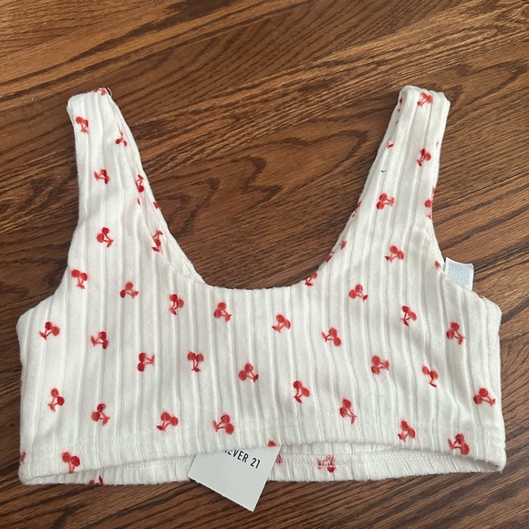 Cherry Print White and Red Sleepwear Set - Picture 4 of 5